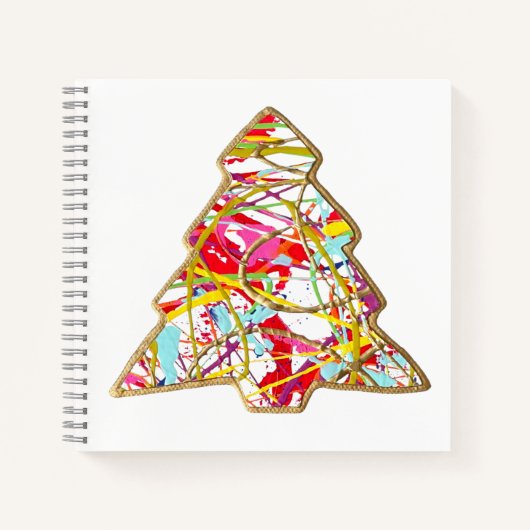 Carnet Carré d'arbre de Noël (Devant)