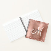 Carnet Carré de monogramme Rose d'huile or (Intérieur)