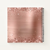 Carnet Carré de monogramme Rose d'huile or (Dos)