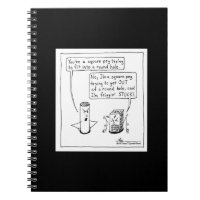 Carnet carré de noir de cheville d'INFJ