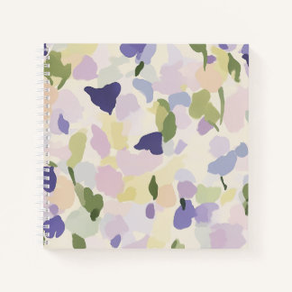 Carnet carré de pois doux mauve doux et doux