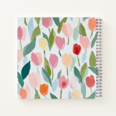 Carnet carré de tulipes joueuses et joyeux (Dos)