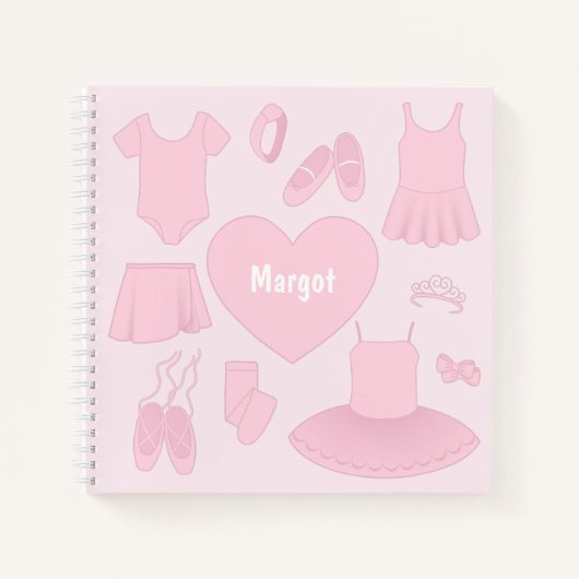 Carnet Carré de vêtements de ballet - Arrière - pl (Devant)