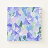 Carnet carré des Bluebells frais et propres (Dos)