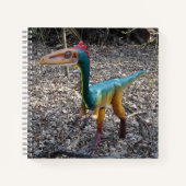Carnet Carré Dinosaure coloré mignon (Devant)