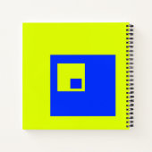 Carnet Carré jaune et bleu (Dos)