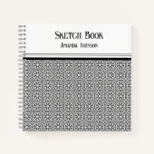 Carnet Carré minimaliste monochrome (Devant)