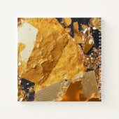 Carnet Carré Monogramme de luxe Plaques d'or (Dos)