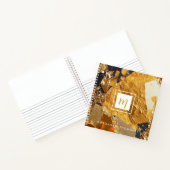 Carnet Carré Monogramme de luxe Plaques d'or (Intérieur)