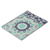 Carnet Carreau bleu Batik III (Côté gauche)