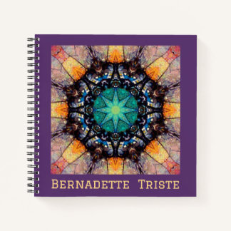 Carnet Carreau Géométrique Personnalisé Mauve Violet Beau