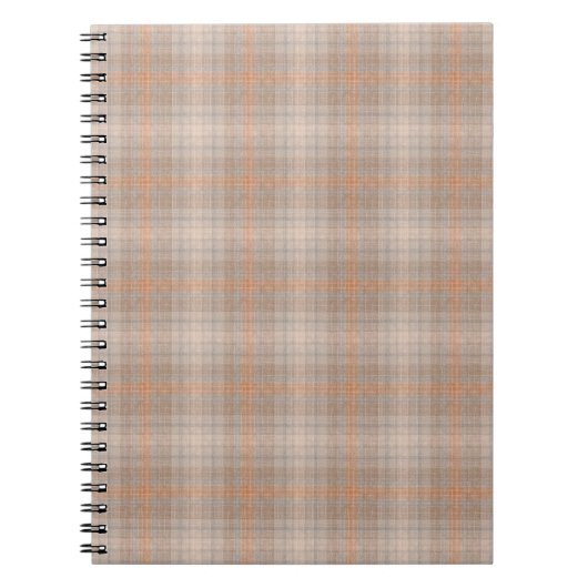 Carnet Carreaux beige orange (Devant)