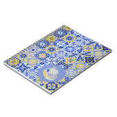 Carnet Carreaux bleus et araignées (Côté gauche)