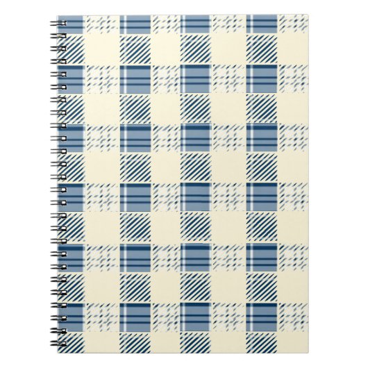 Carnet Carreaux bleus et citrons (Devant)