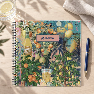 Carnet Carreaux de fleurs d'orange siciliens chic de citr