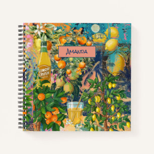 Carnet Carreaux de fleurs d'orange siciliens chic de citr