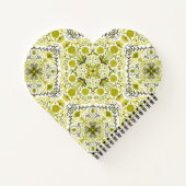 Carnet Carreaux de fleurs en vert (Dos)
