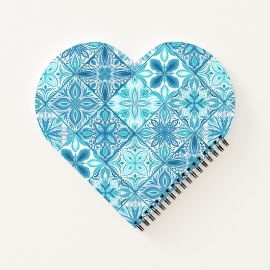 Carnet Carreaux décorés en bleu et blanc (Dos)