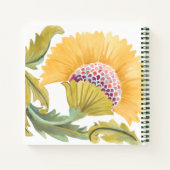 Carnet Carreaux floraux de l'abbaye - Jaune (Dos)