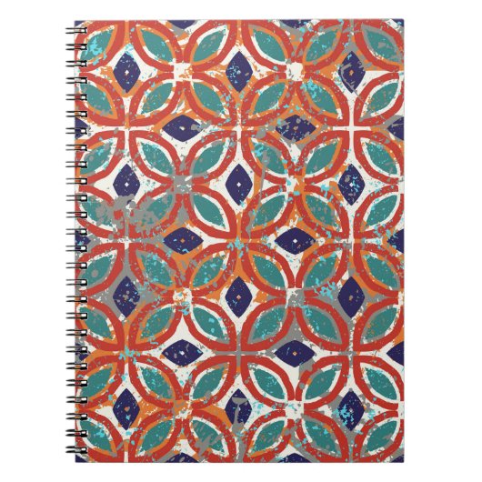 Carnet Carreaux géométriques : arrière - plan ethnique vi (Devant)
