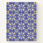 Carnet Carreaux méditerranéens Wedding planner bleu et ja (Dos)