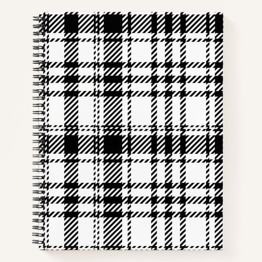 Carnet Carreaux Noir et Blanc Classique (Devant)