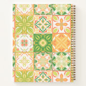 Carnet Carreaux ornés en vert et jaune (Dos)