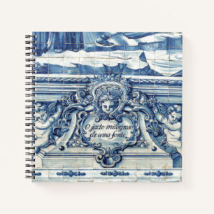Carnet Carreaux portugais bleus avec deux anges