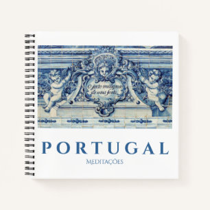Carnet Carreaux portugais bleus avec deux anges