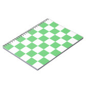 Carnet Carreaux Retro Green Chessboard Y2K Motif esthétiq (Côté gauche)