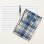 Carnet Carreaux Texturés Style Denim Moderne (À l'intérieur)