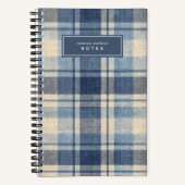 Carnet Carreaux Texturés Style Denim Moderne (Recto)