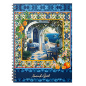 Carnet Carrelage bleu d'agrumes méditerranéen sicilien (Devant)