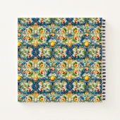 Carnet Carrelage bleu d'agrumes méditerranéen sicilien (Dos)