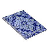 Carnet Carrelage bleu et blanc méditerranéen Motif (Côté Droit)