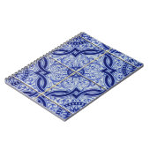 Carnet Carrelage bleu et blanc méditerranéen Motif (Côté gauche)