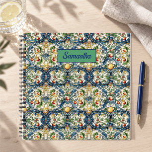 Carnet Carrelage Citron Bleu Méditerranéen Sicilien