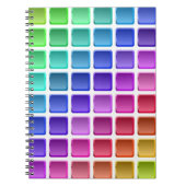 CARNET CARRELAGE COLORÉ CARRÉS (Devant)