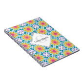 Carnet Carrelage diamant Mandala Flore arc-en-ciel person (Côté Droit)