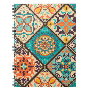 Carnet Carrelage en patchwork coloré : Motifs islamiques.