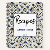 Carnet Carrelage portugais Azulejo Recettes géométriques (Devant)