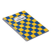 Carnet Carrelé bleu et jaune (Côté Droit)