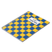 Carnet Carrelé bleu et jaune (Côté gauche)