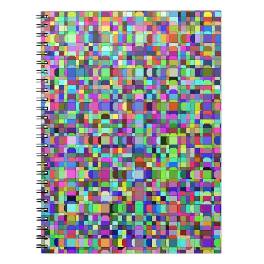 Carnet Carrés Abstraits Formes Motif multicolore (Devant)
