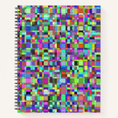 Carnet Carrés Abstraits Formes Motif multicolore (Devant)