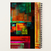 Carnet Carrés colorés Motif d'art Abstrait moderne #04 (Verso)