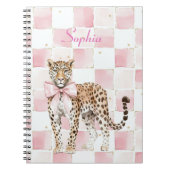 Carnet Carrés de la ceinture rose léopard (Devant)