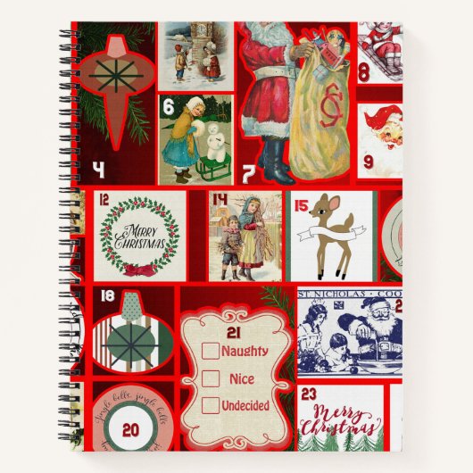 Carnet Carrés de l'illustration de Noël (Devant)