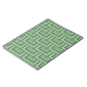 Carnet Carrés écailles vert olive motif (Côté gauche)