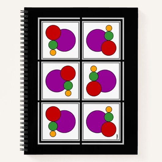Carnet Carrés et cercles Abstraits (Devant)
